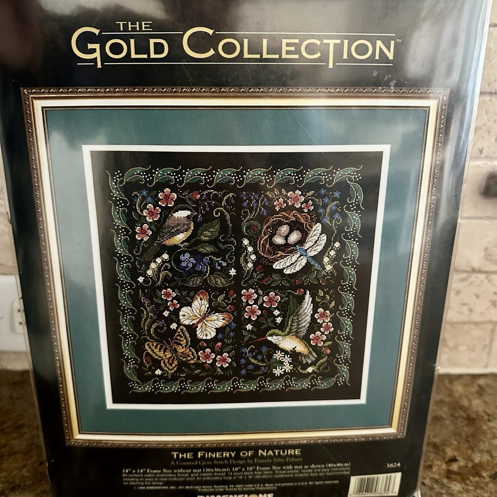 Dimensions Gold #3824 Finery of Nature Counted Cross Stitch Kit VINTAGE 1996 USA